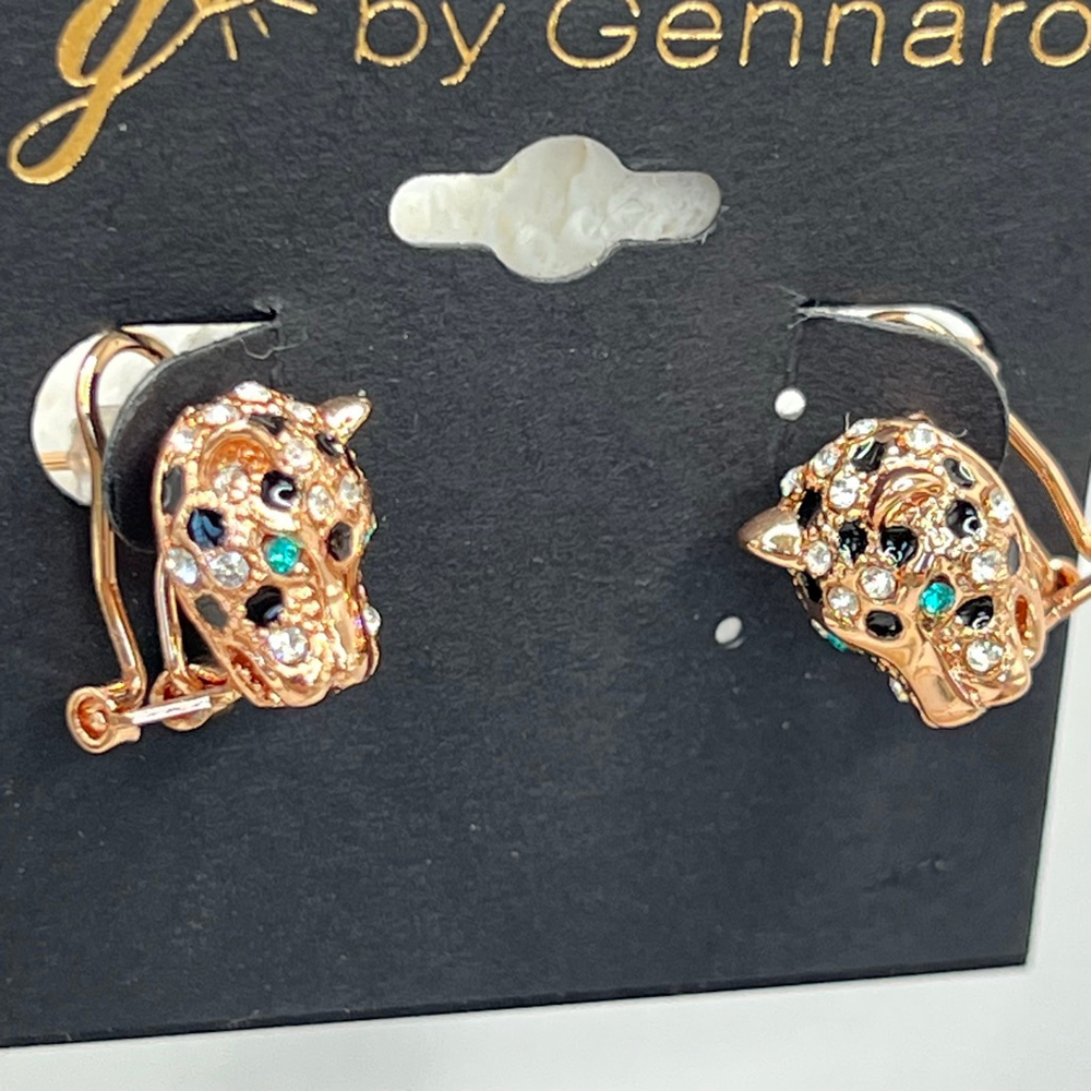 Gennaro Rose Gold Jaguar Earrings